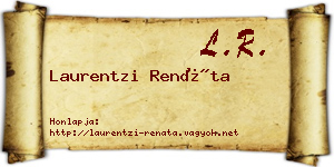 Laurentzi Renáta névjegykártya